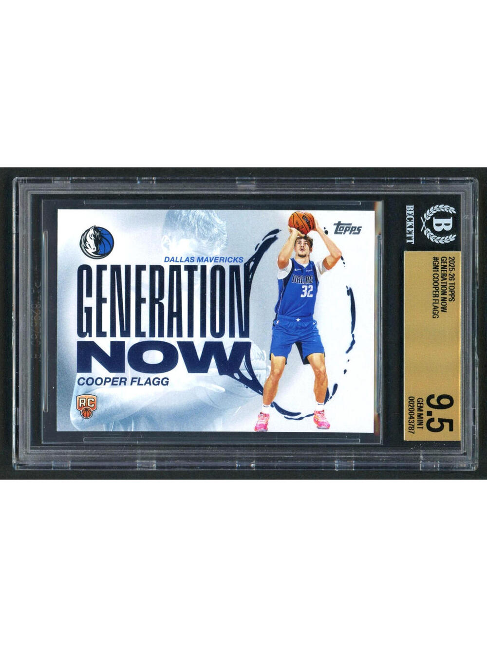 2025 Topps Generation Now Cooper Flagg #GN-1 Rookie Card (RC) BGS 9.5 Gem Mint